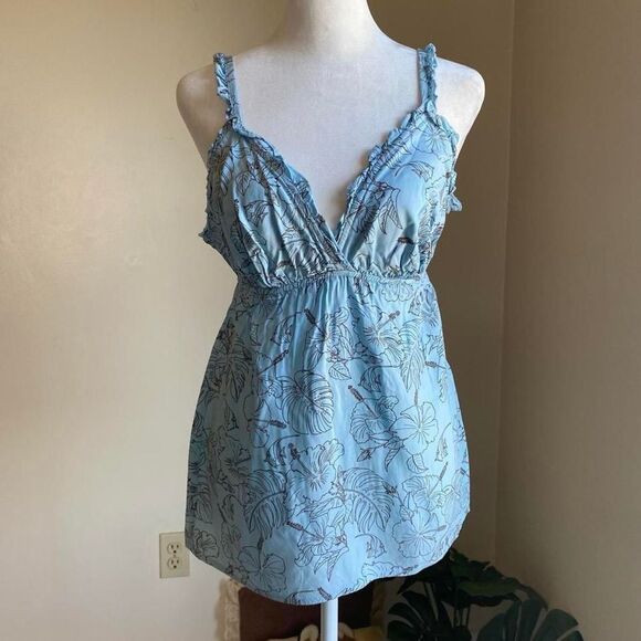 Y2K blue floral tank top - Picture 7 of 8